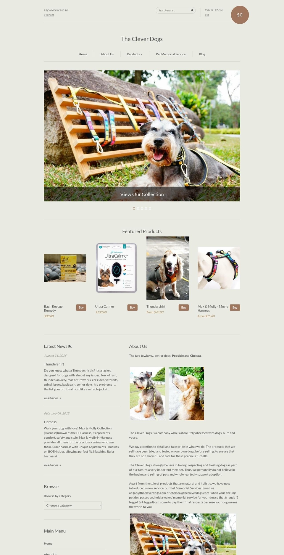thecleverdogs.com shopify website screenshot