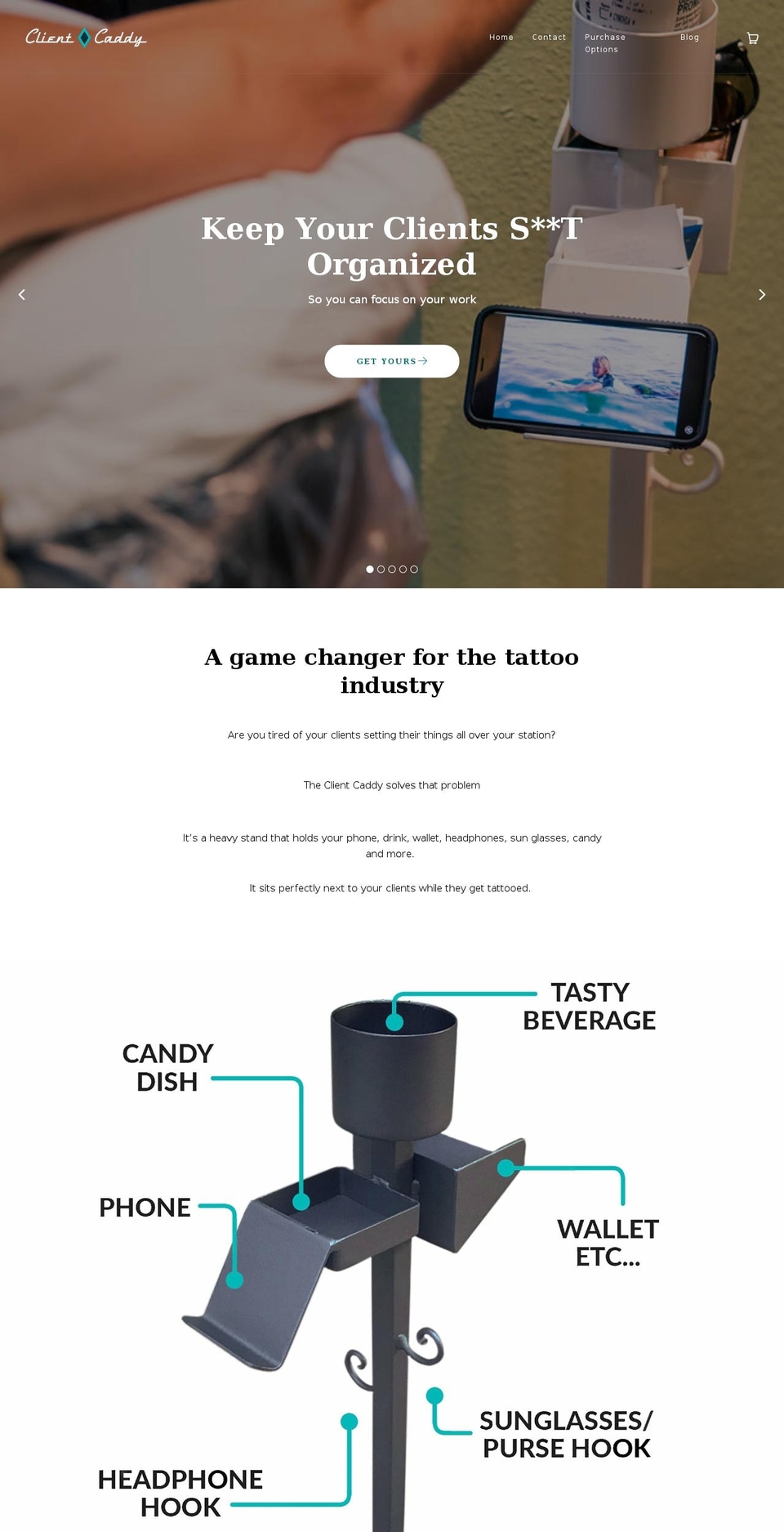 theclientcaddy.com shopify website screenshot