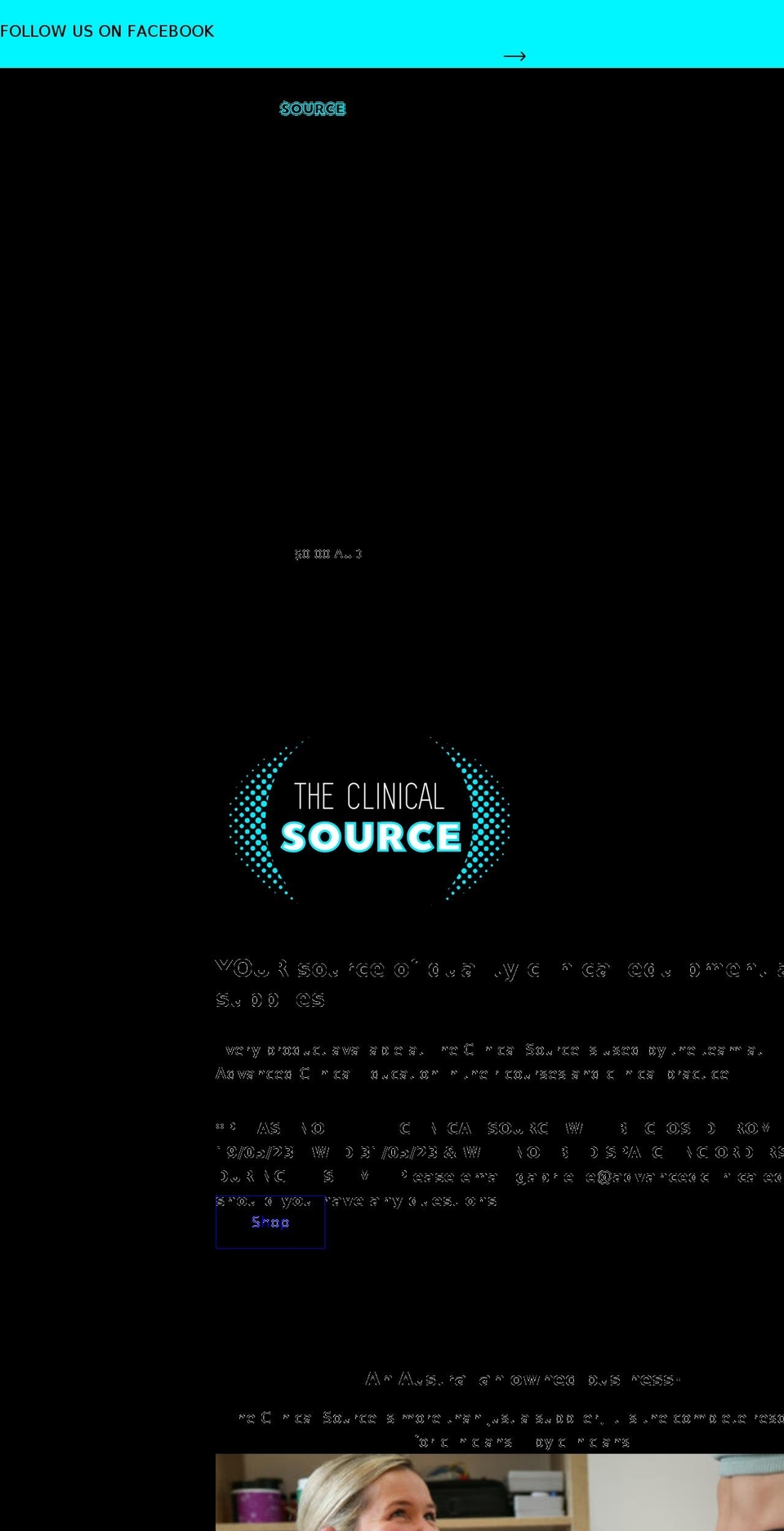 theclinicalsource.com shopify website screenshot