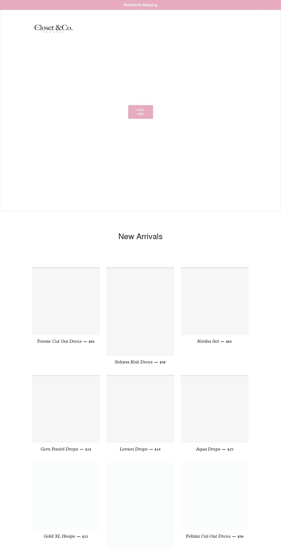 theclosetandco.com shopify website screenshot