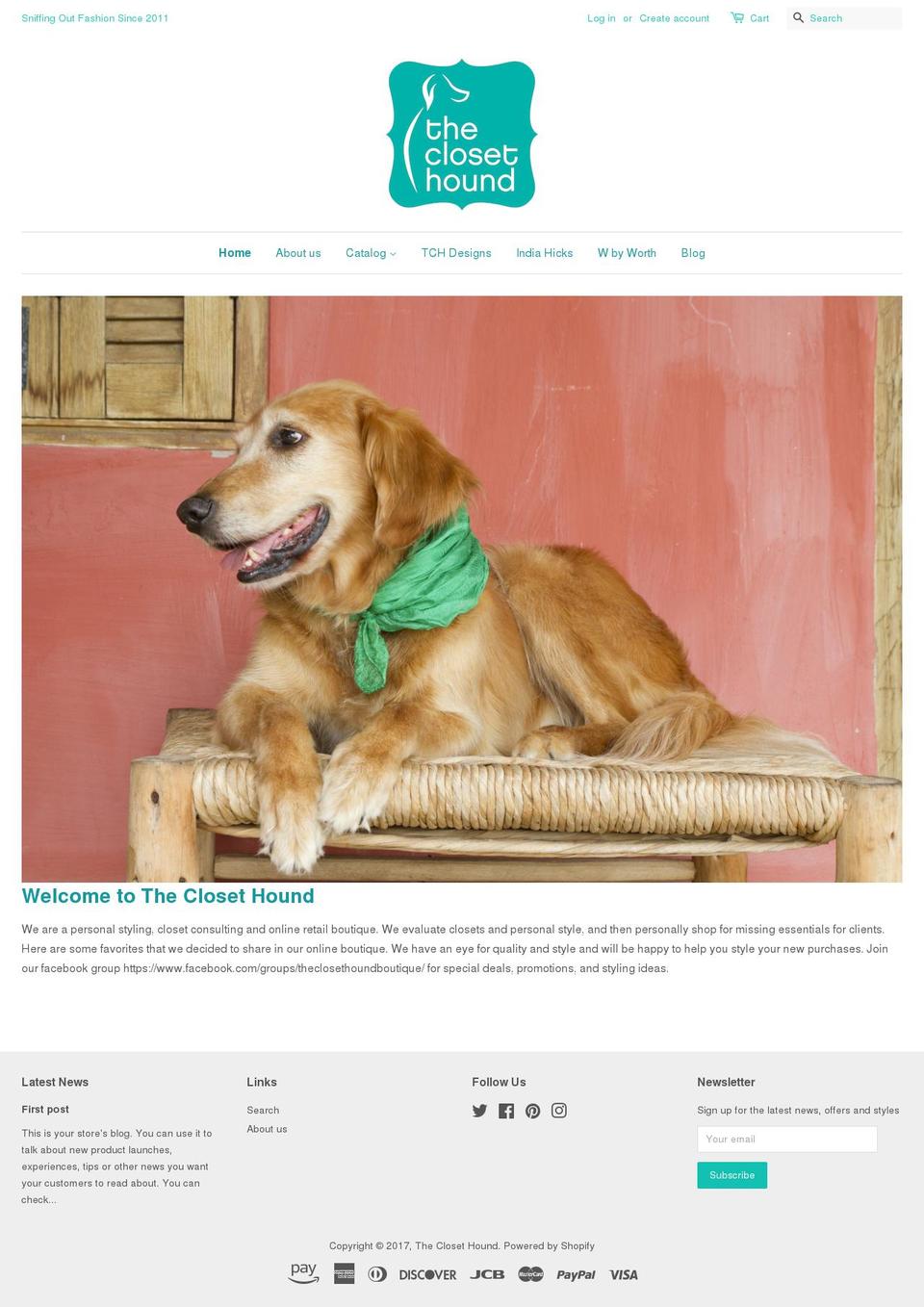 theclosethound.net shopify website screenshot