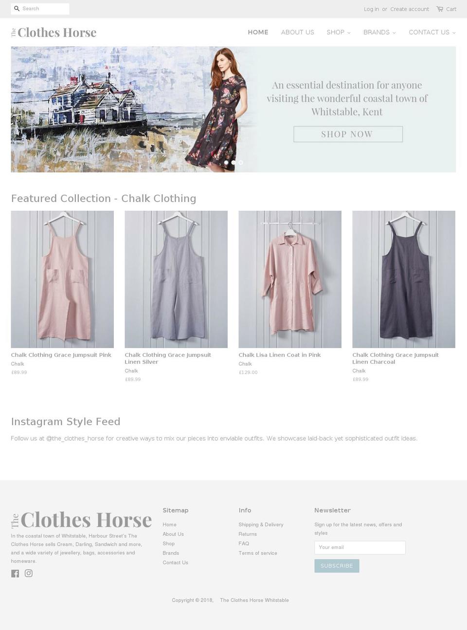 The Clothes Horse Shopify theme site example theclotheshorsewhitstable.com