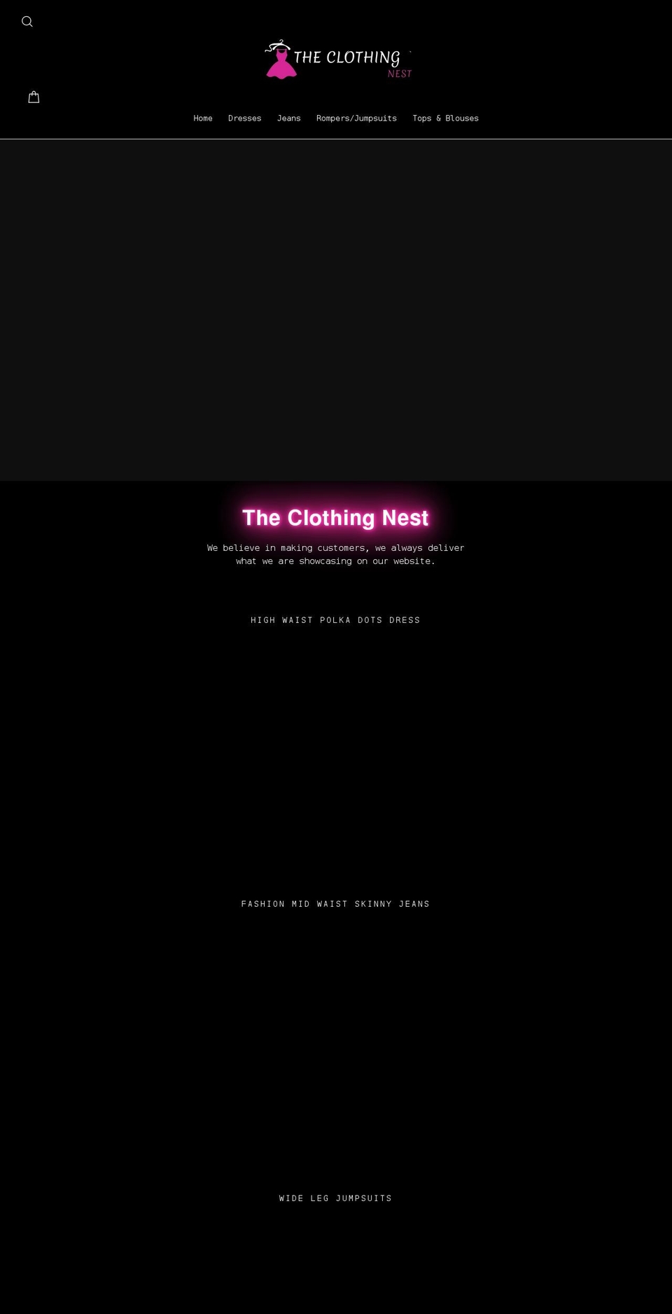 theclothingnest.com shopify website screenshot