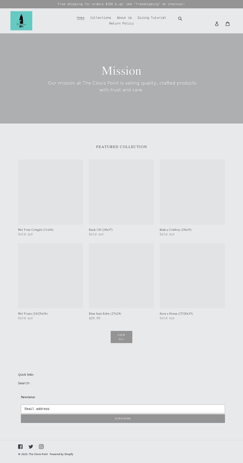 theclovispoint.com shopify website screenshot