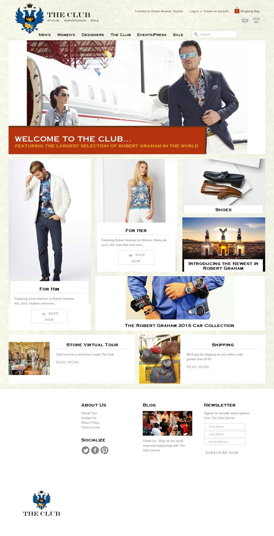 theclubcarmel.com shopify website screenshot