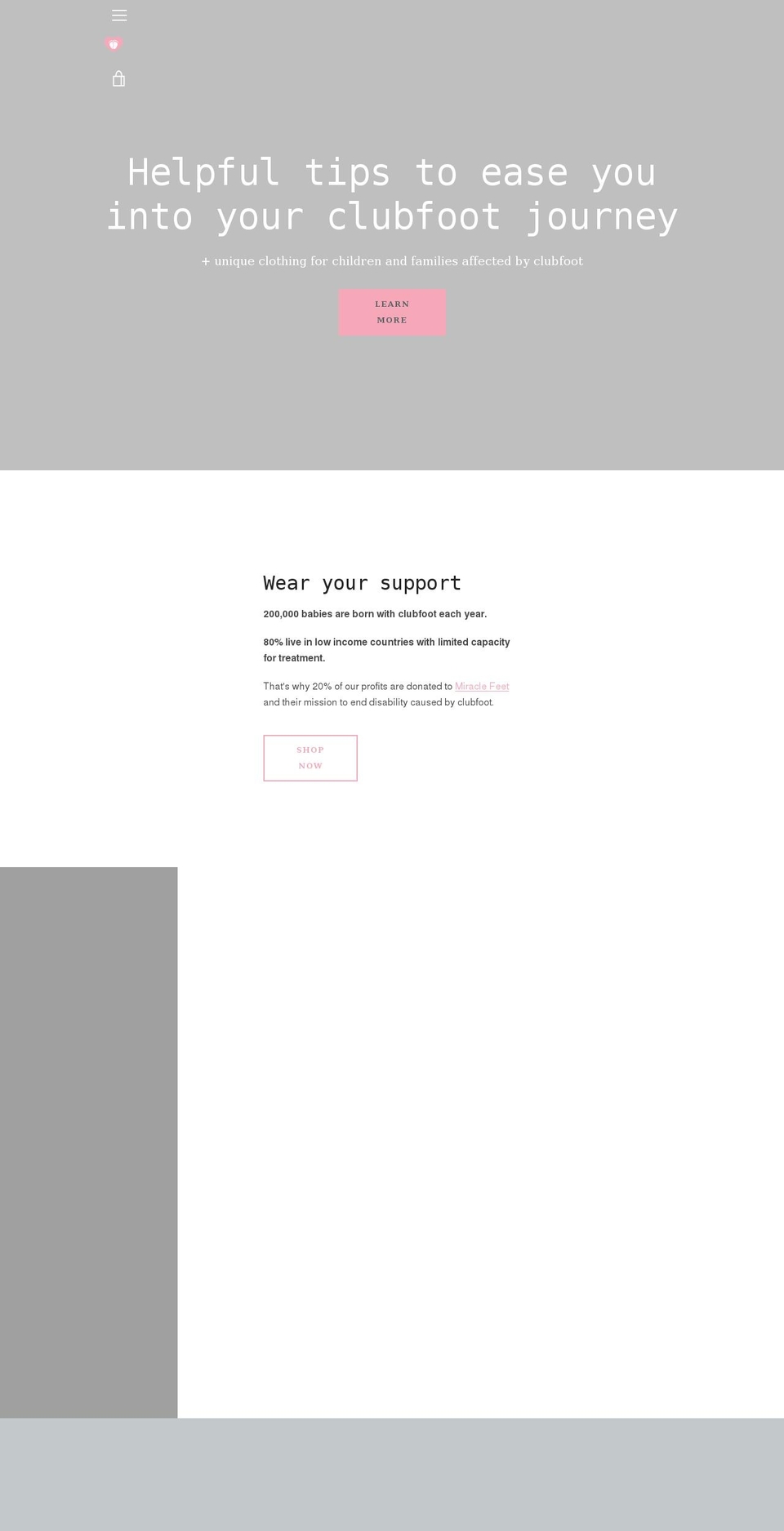 theclubfootclub.com shopify website screenshot