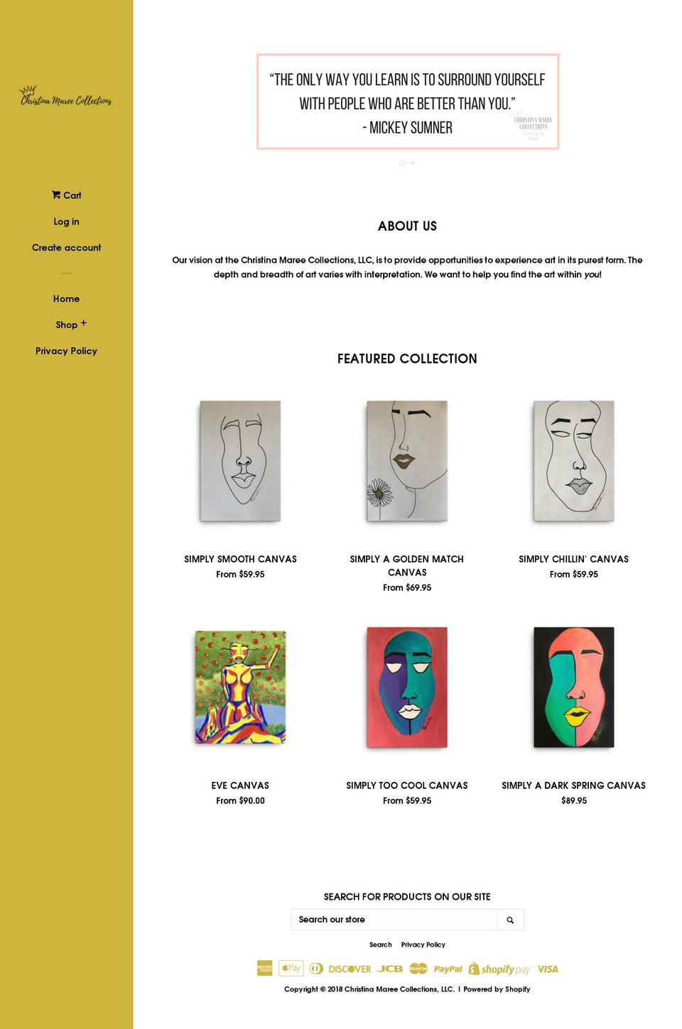 thecmaree.com — Shopify storefront screenshot