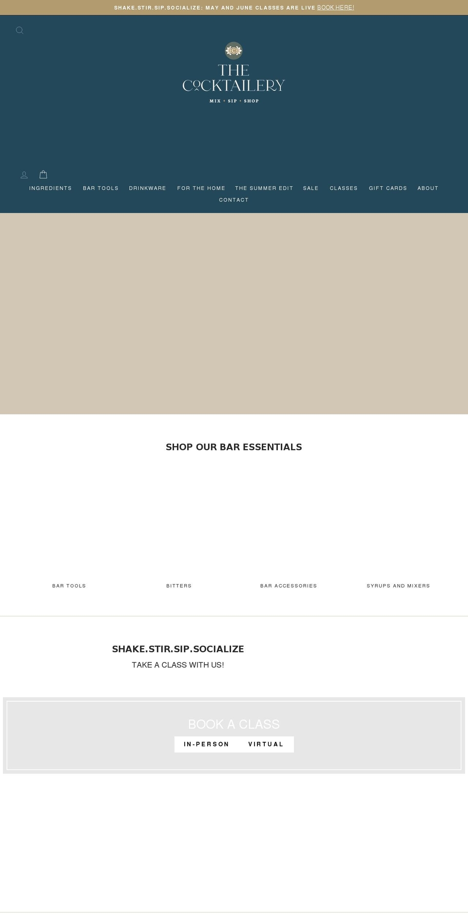 thecocktailery.com shopify website screenshot