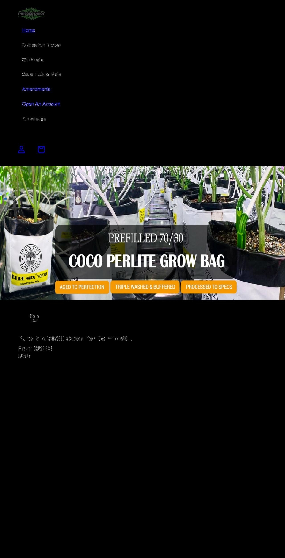 thecocodepot.com shopify website screenshot