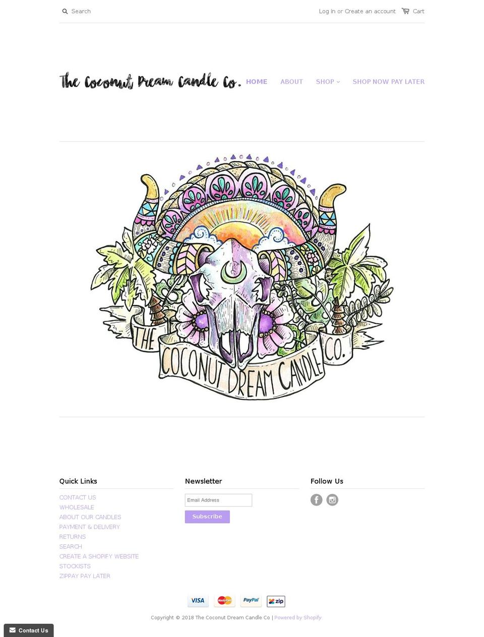 thecoconutdream.com.au shopify website screenshot