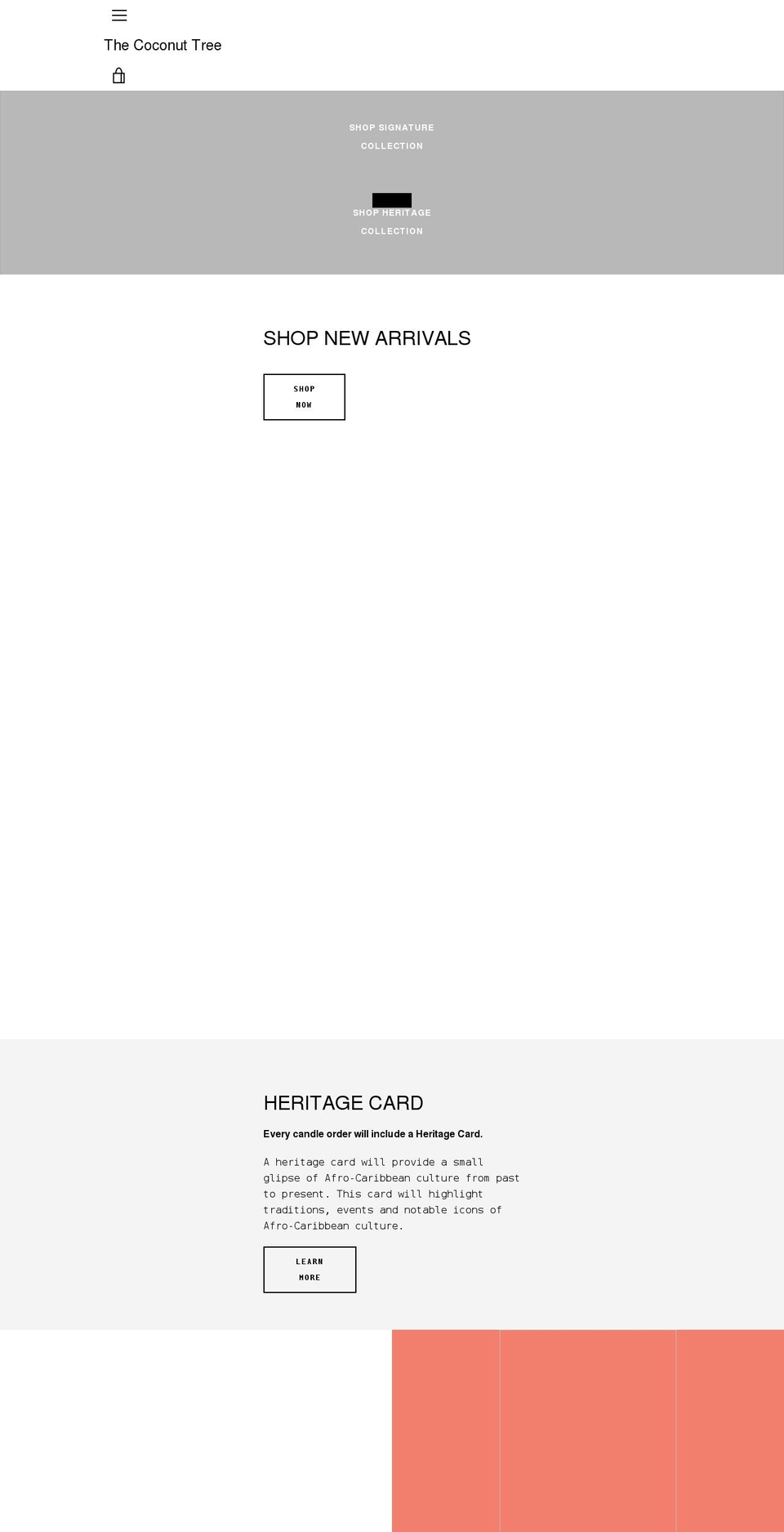 thecoconuttreeshop.com shopify website screenshot