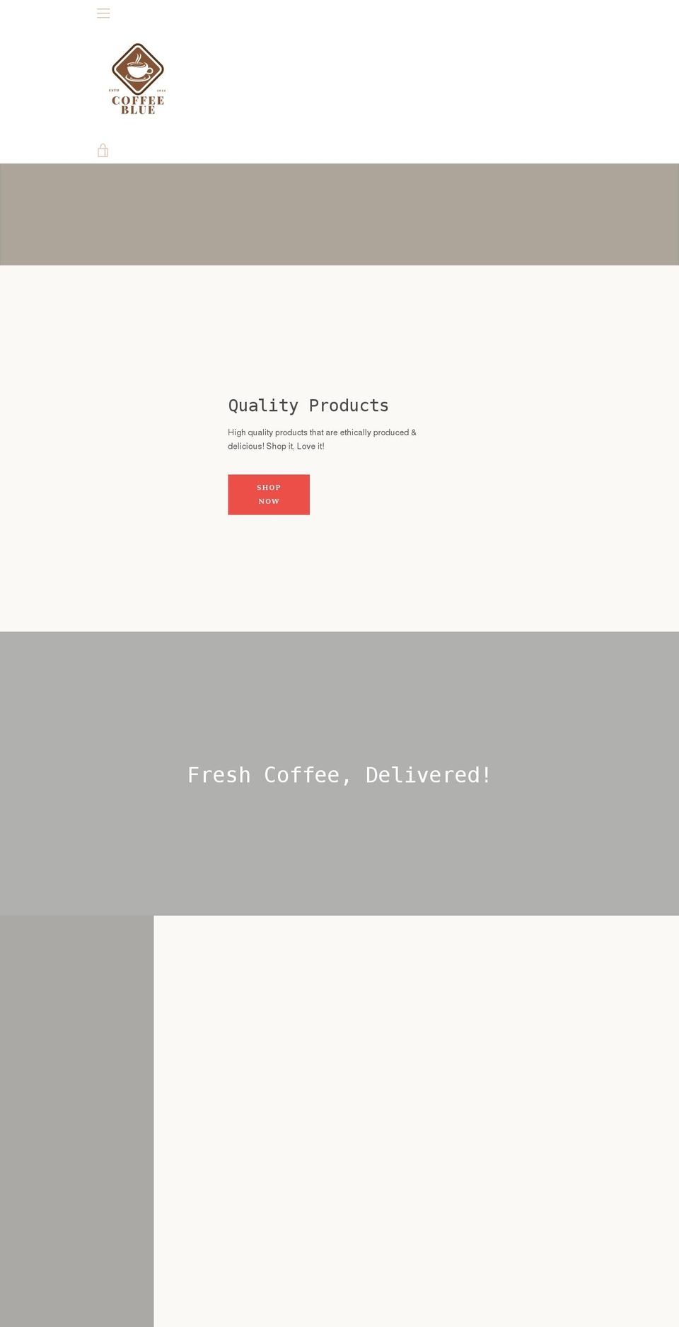 DropShipForSale Shopify theme site example thecoffeeblue.com