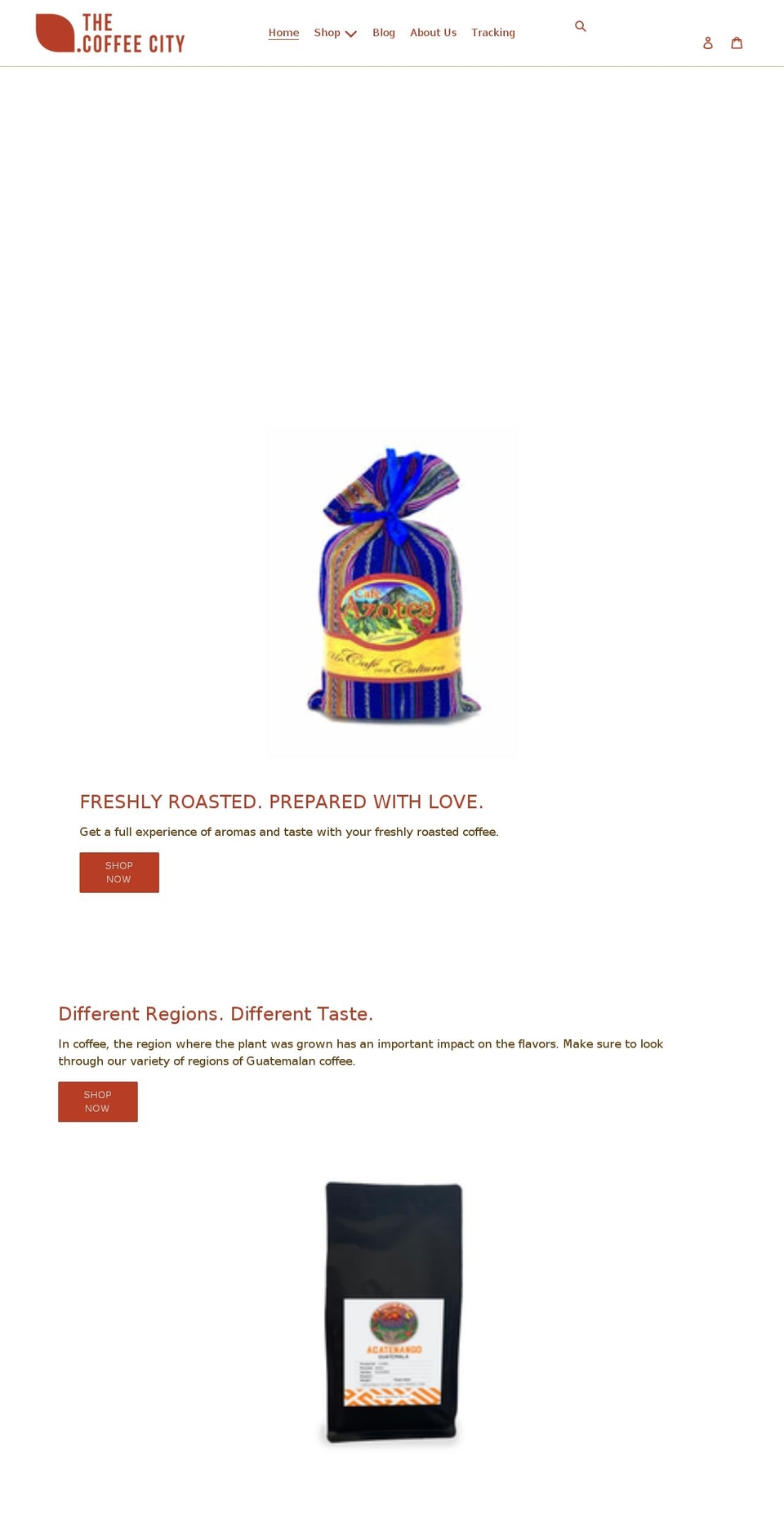 thecoffeecity.com shopify website screenshot