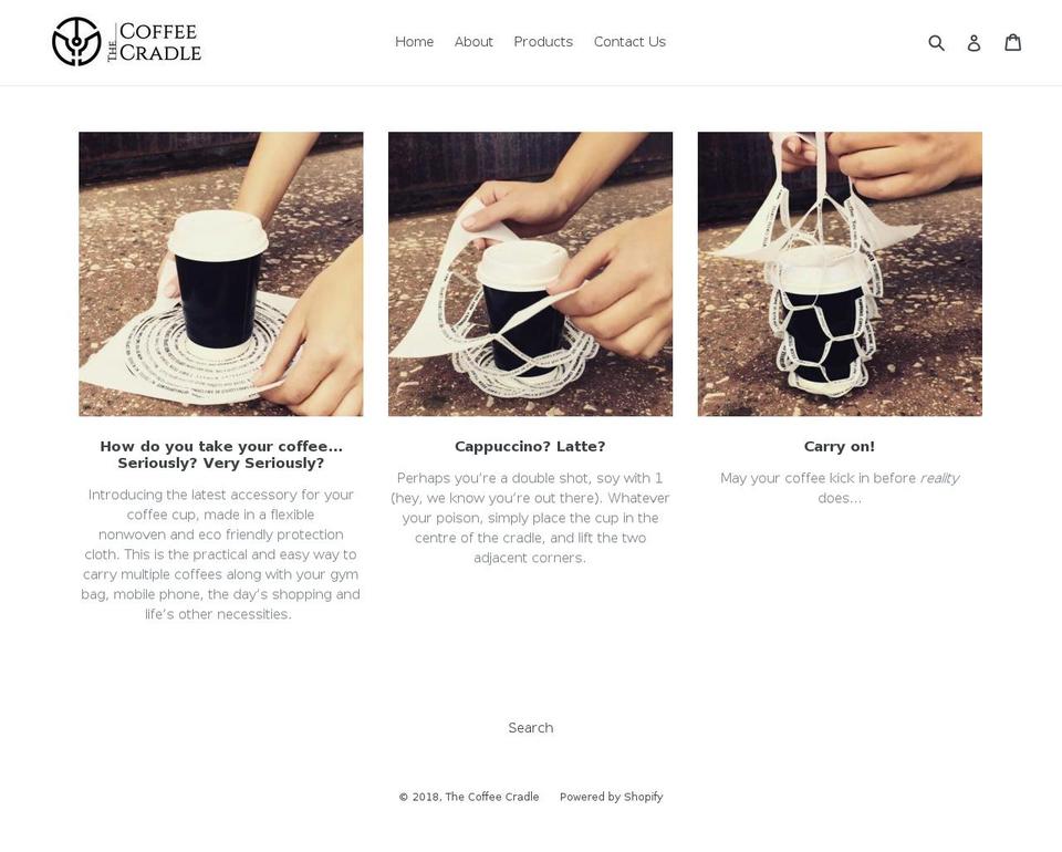 thecoffeecradle.com — Shopify storefront screenshot