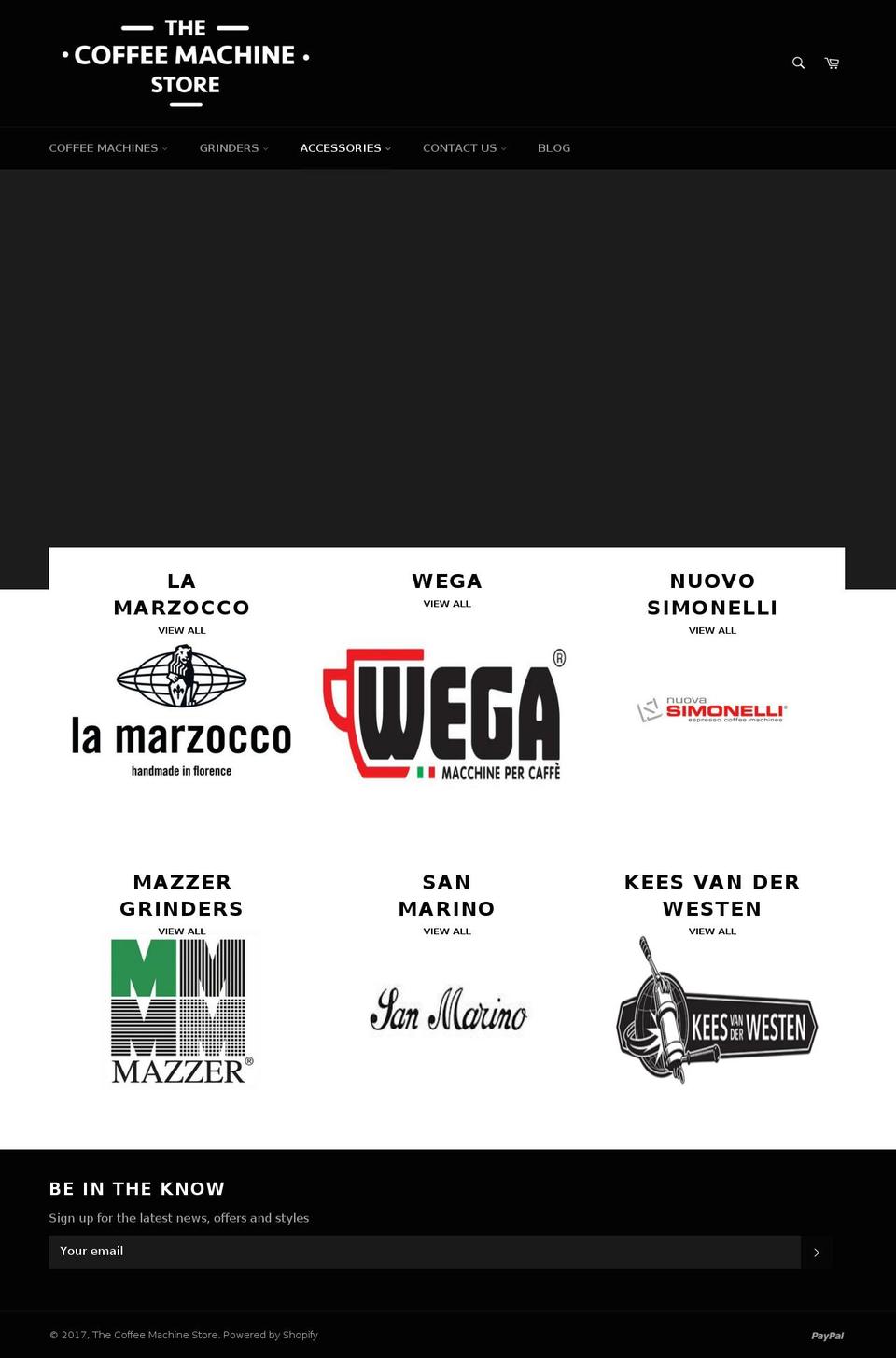 thecoffeemachinestore.com shopify website screenshot