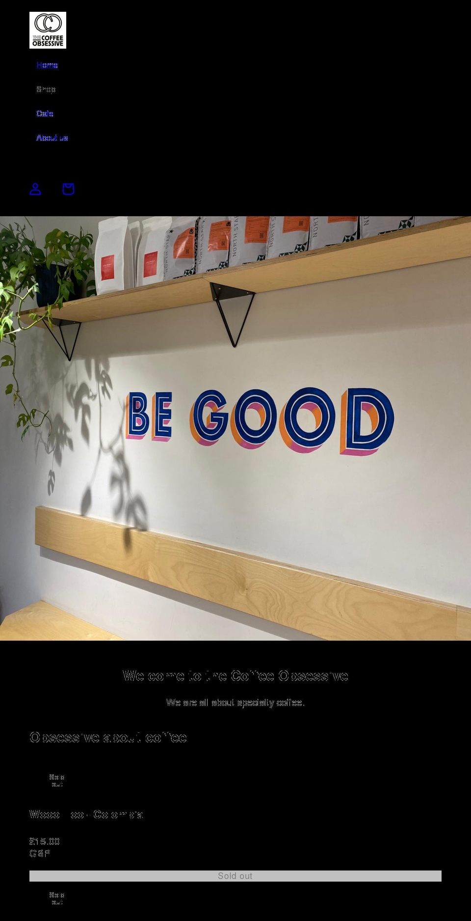 thecoffeeobsessive.com shopify website screenshot