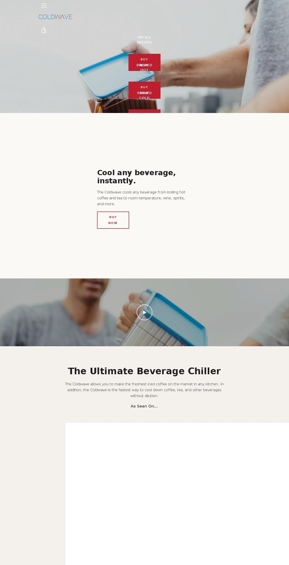 thecoldwave.com shopify website screenshot