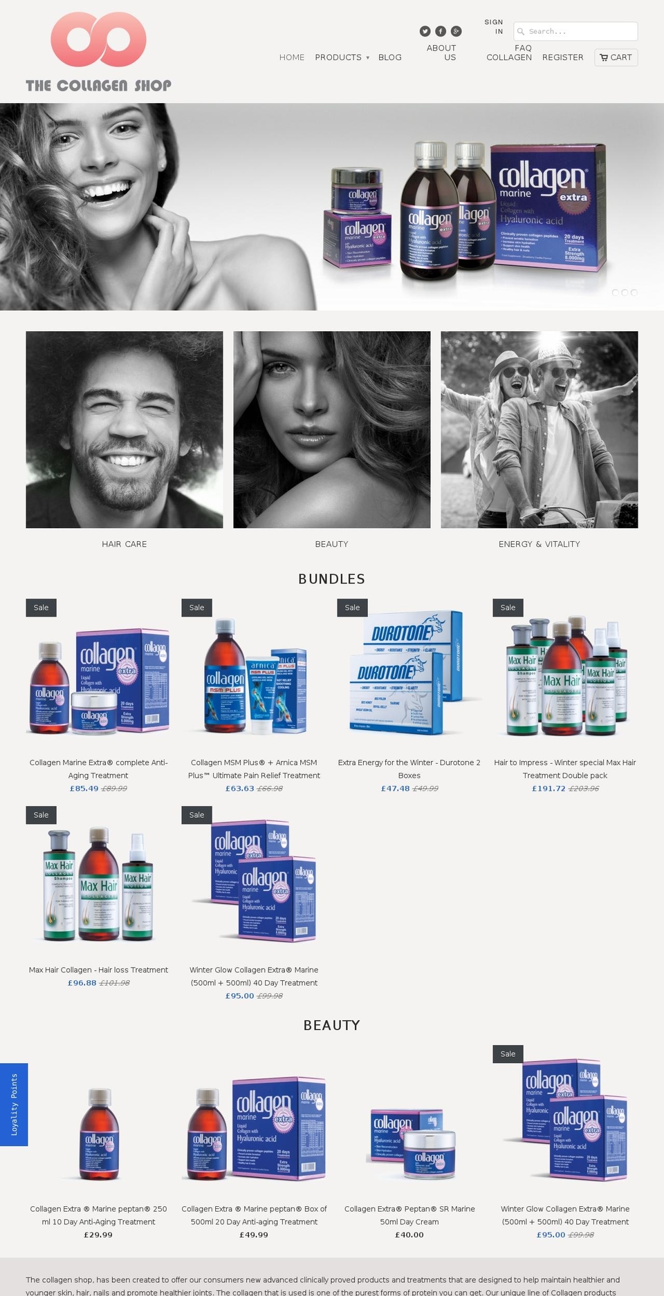 thecollagenshop.com shopify website screenshot