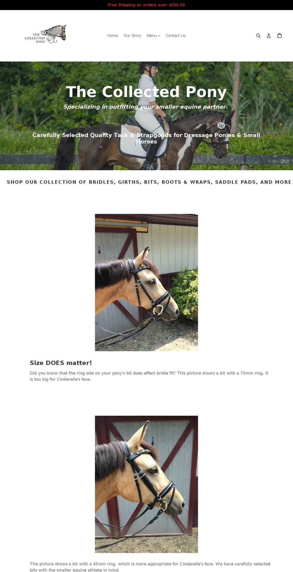 thecollectedpony.com shopify website screenshot