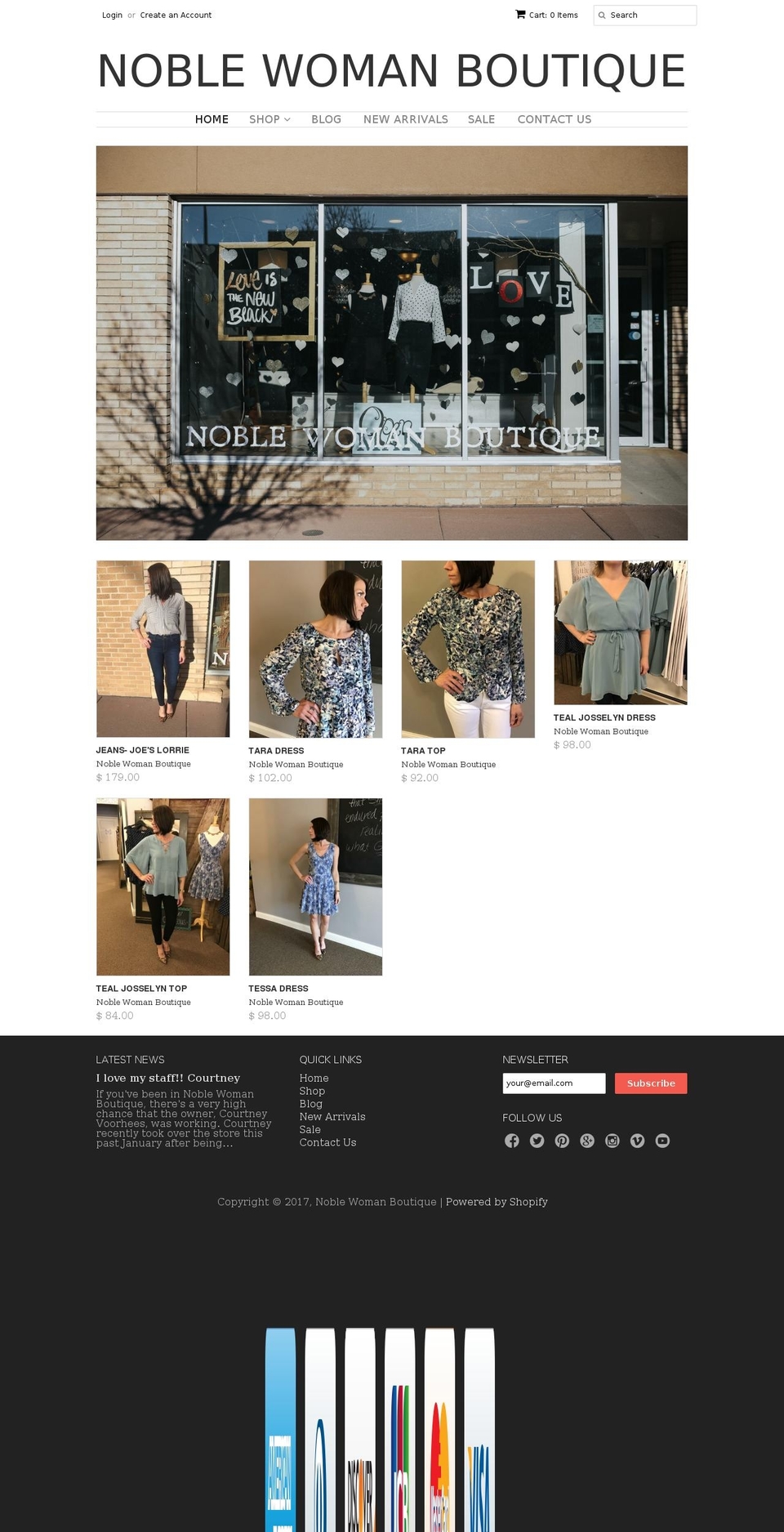 thecollectionbynwb.com shopify website screenshot