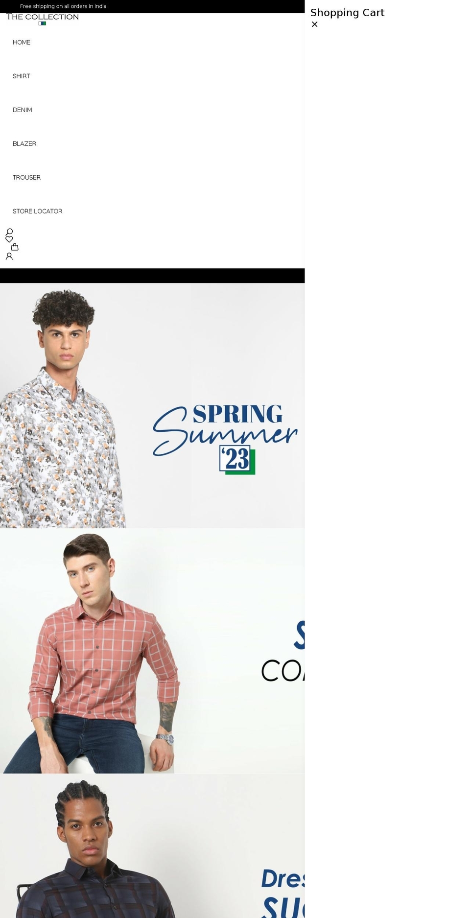 thecollectionindia.com shopify website screenshot