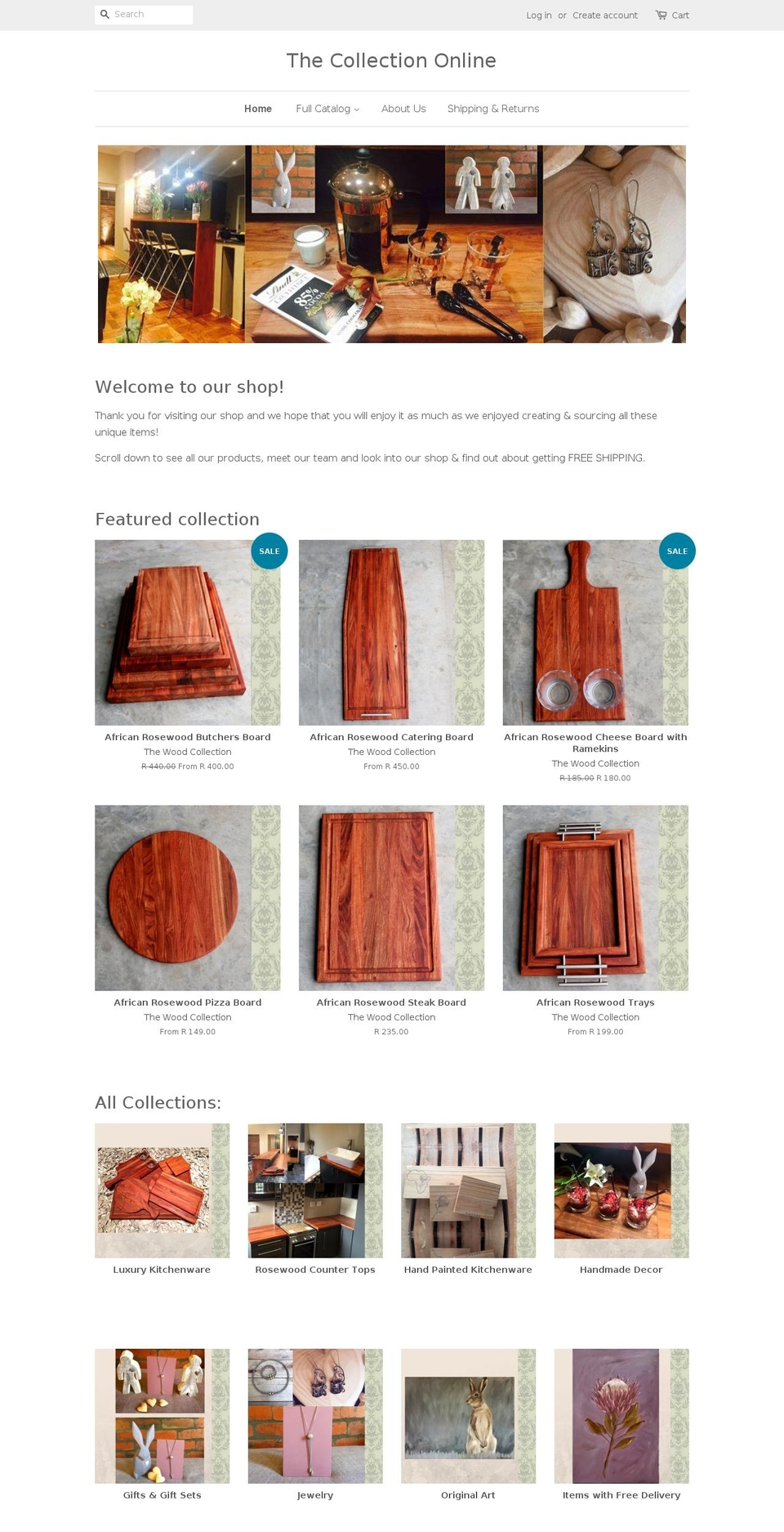 thecollectiononline.net shopify website screenshot
