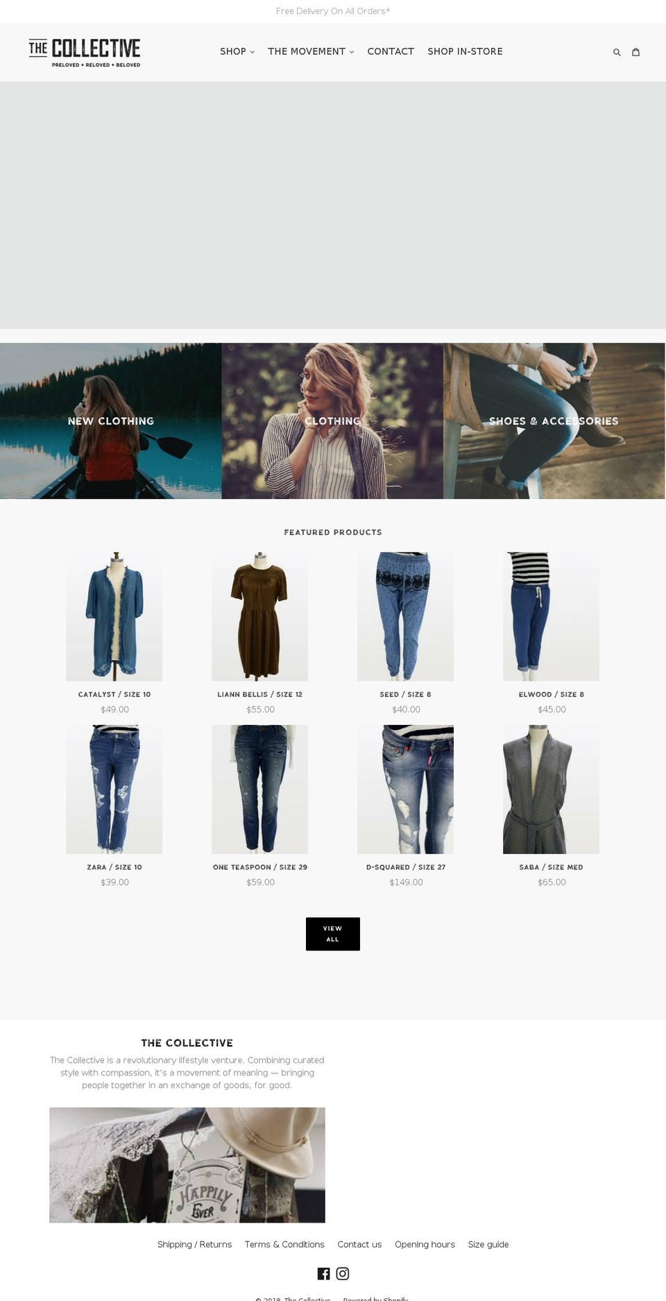 thecollective.co.nz shopify website screenshot