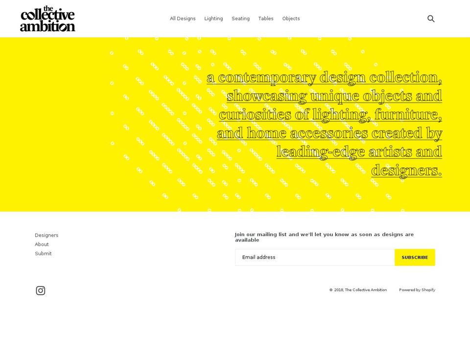 thecollectiveambition.com — Shopify storefront screenshot