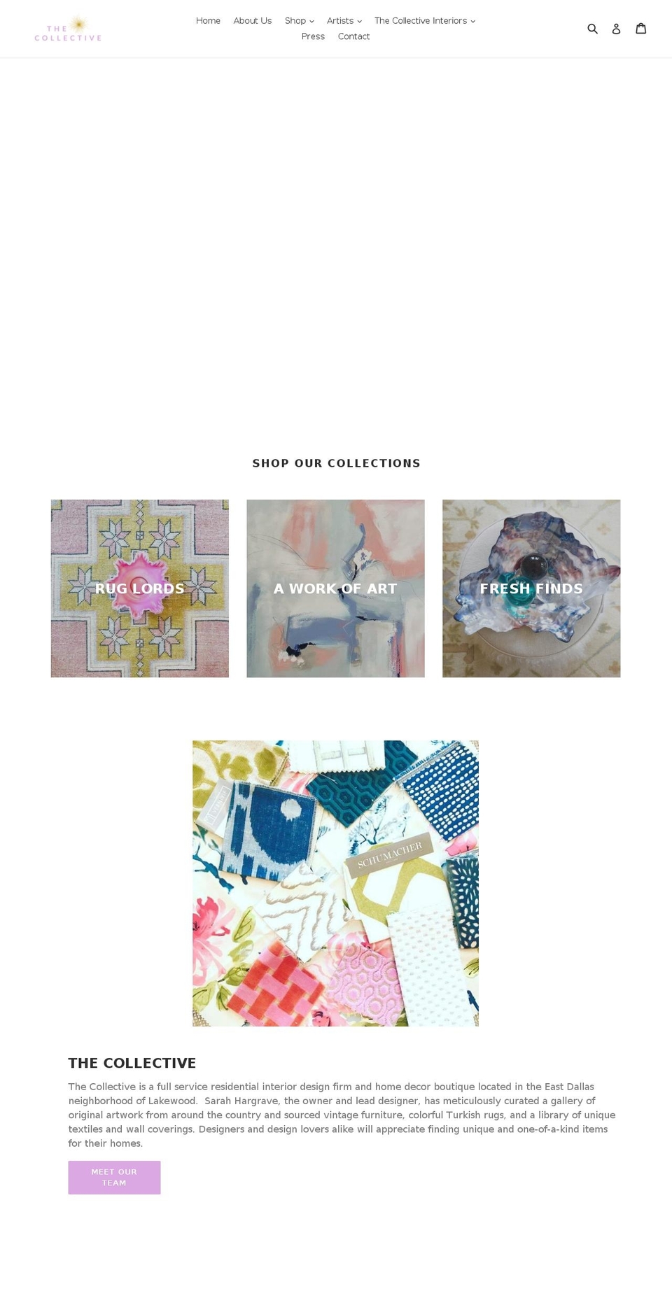 thecollectivedallas.com — Shopify storefront screenshot