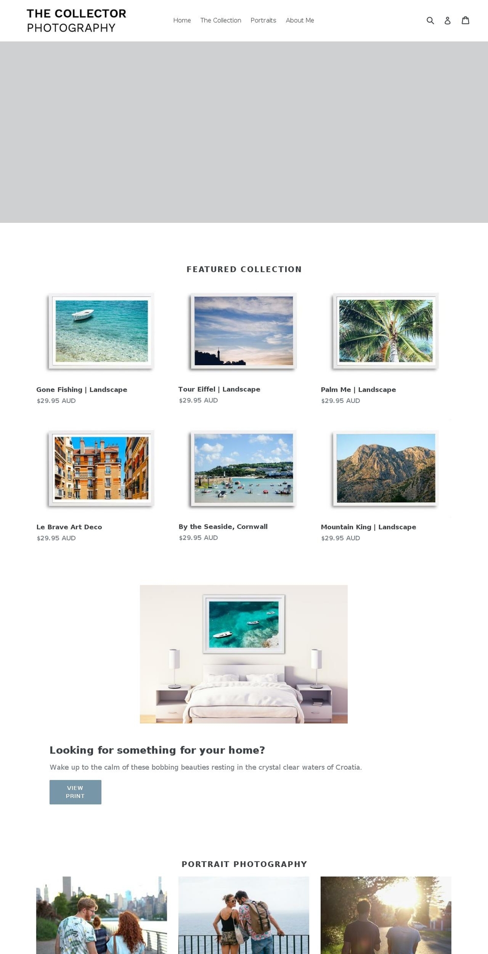 thecollector-photography.com — Shopify storefront screenshot