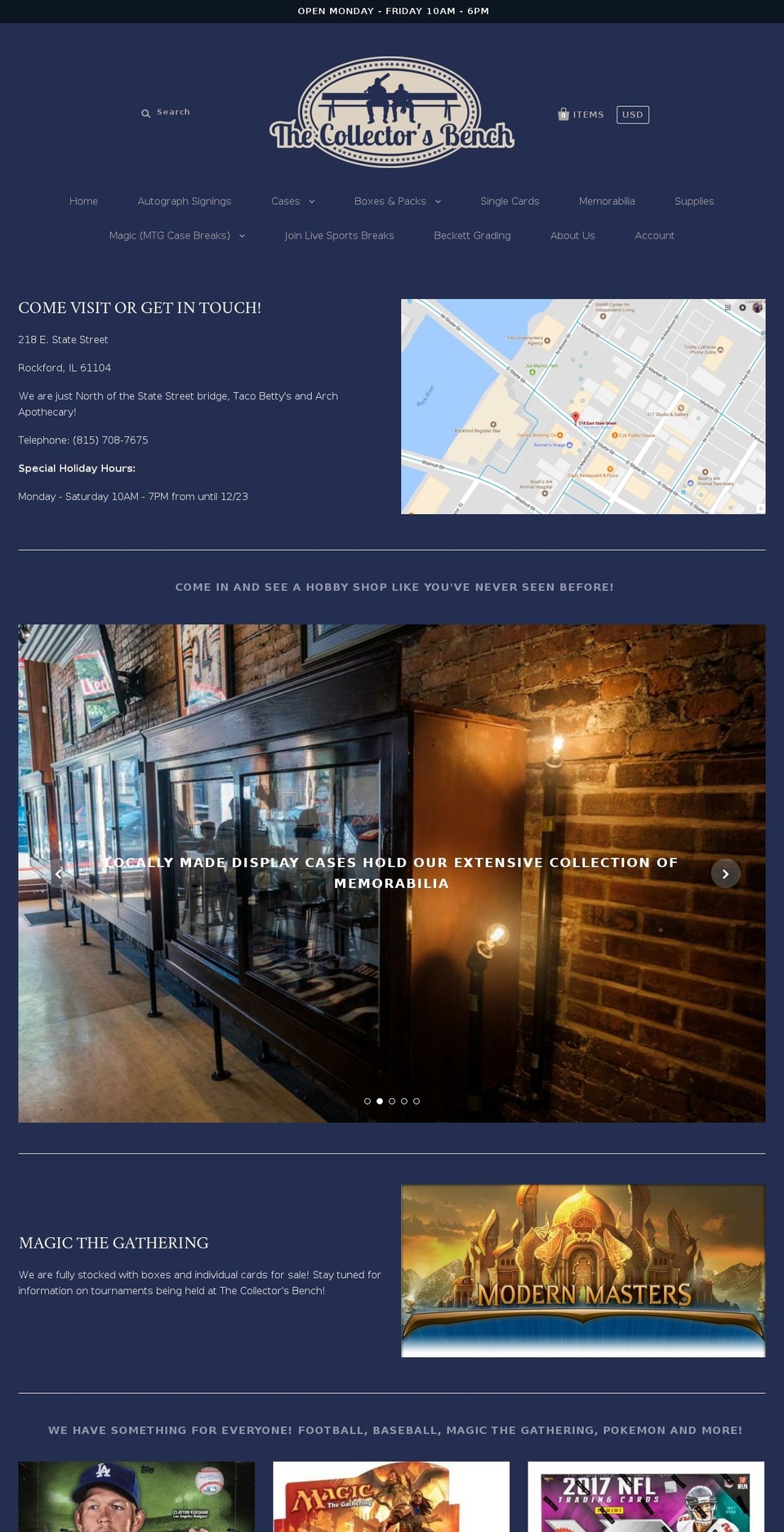 thecollectorsbench.com — Shopify storefront screenshot