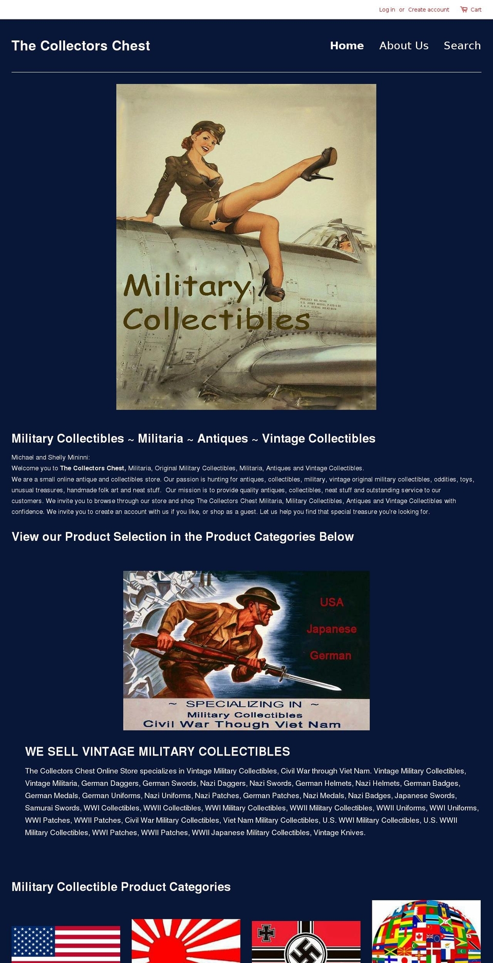 thecollectorschest.com shopify website screenshot