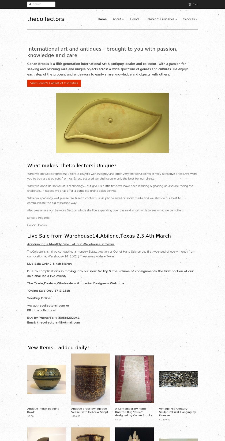 thecollectorsi.com — Shopify storefront screenshot