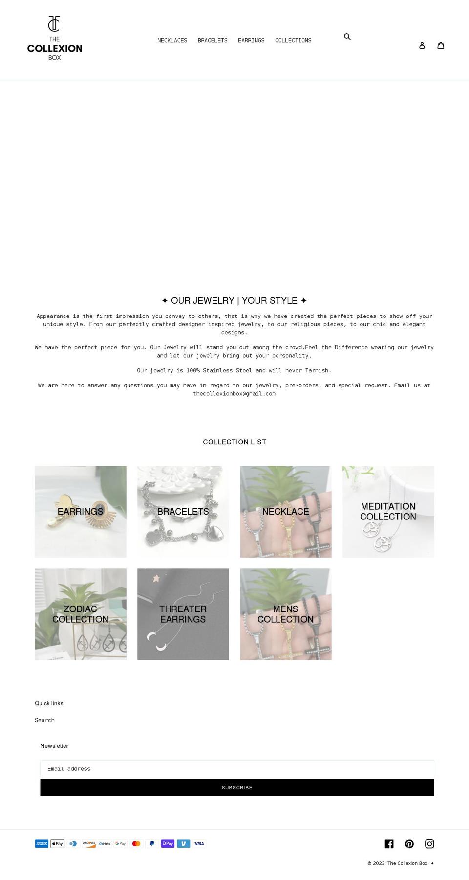 thecollexionbox.com shopify website screenshot