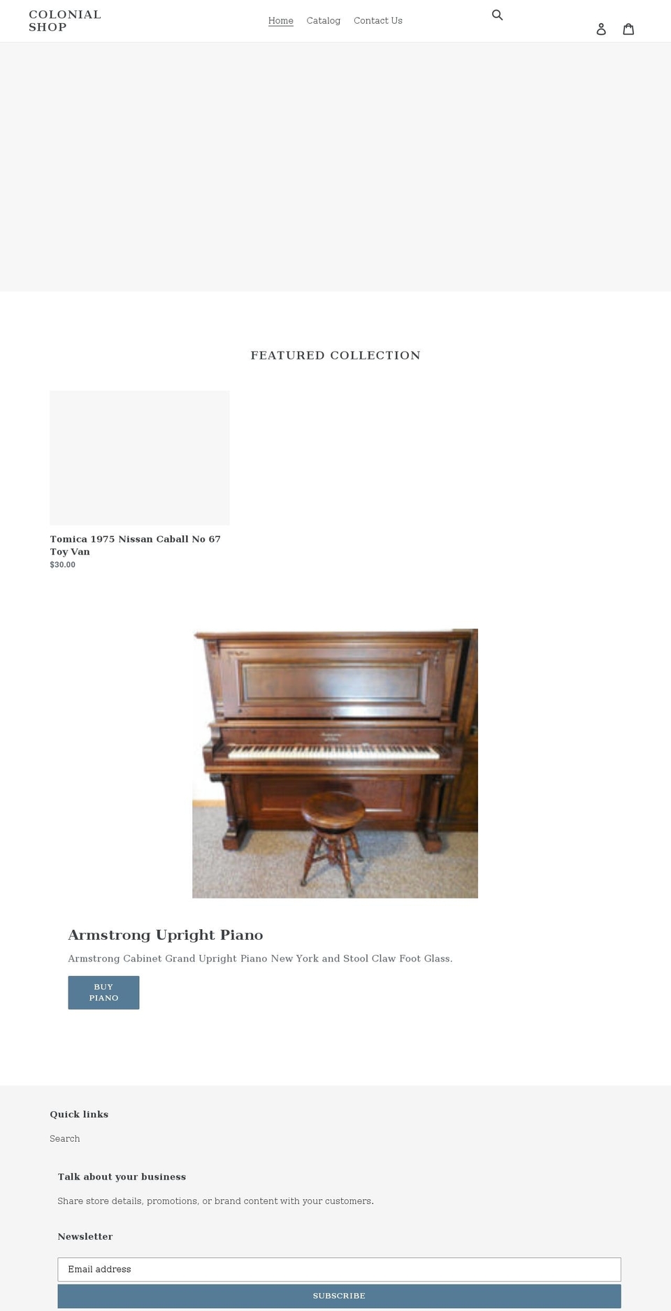 thecolonialshop.com shopify website screenshot