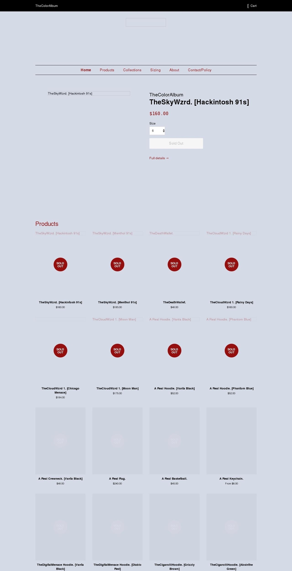 thecoloralbum.com shopify website screenshot