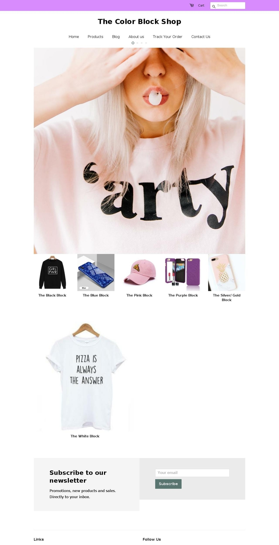 thecolorblockshop.com shopify website screenshot