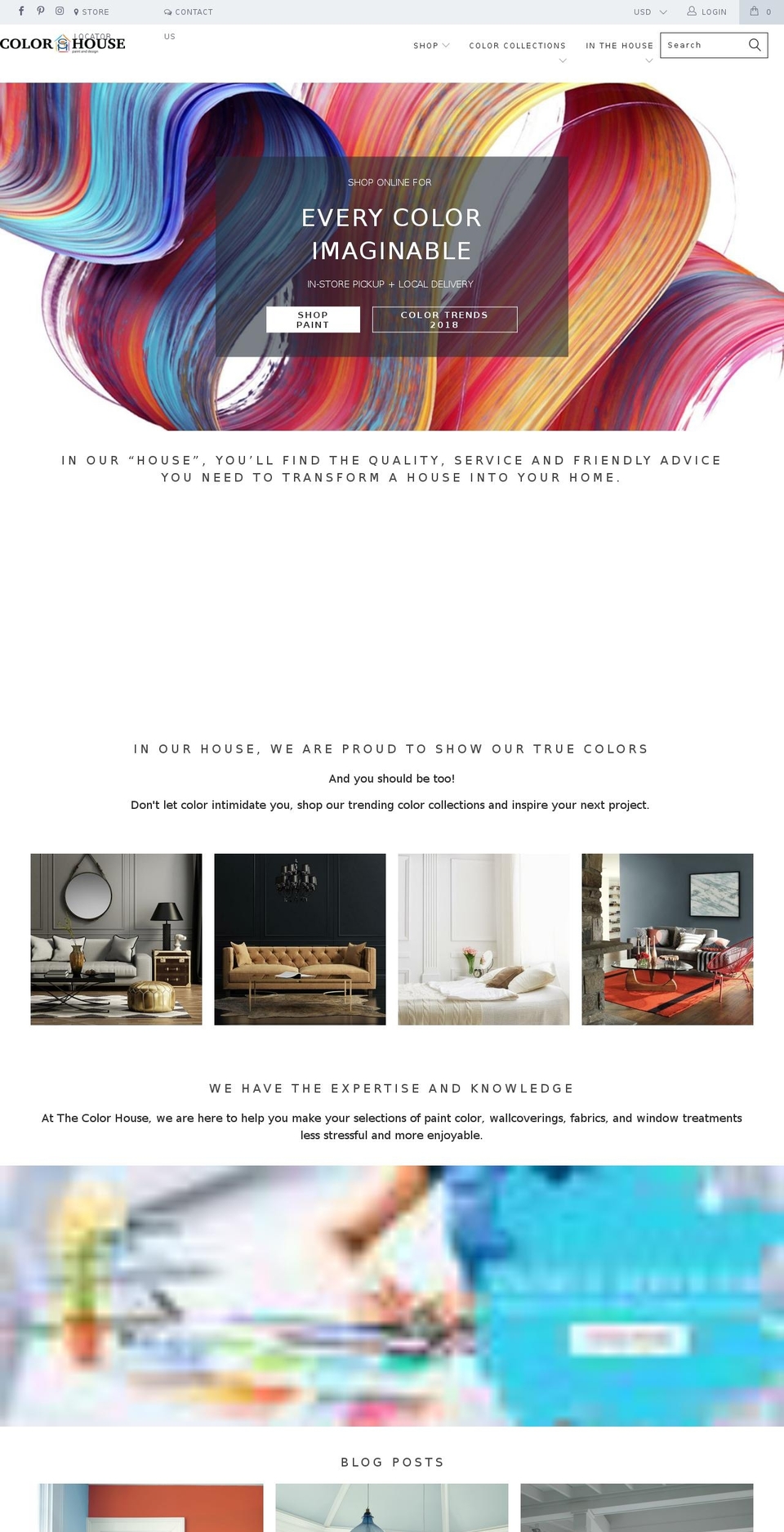 Turbo-florence Shopify theme site example thecolorhouse.com