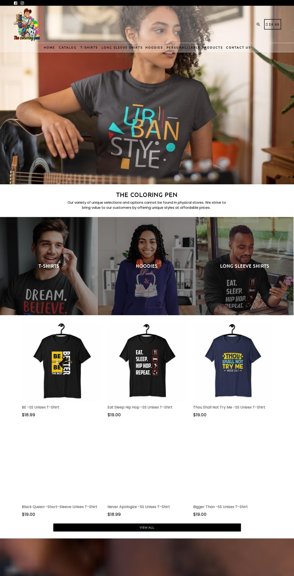 thecoloringpen.com shopify website screenshot