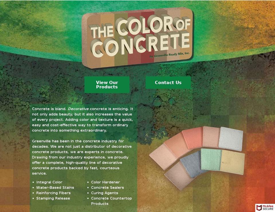 thecolorofconcrete.com — Shopify storefront screenshot