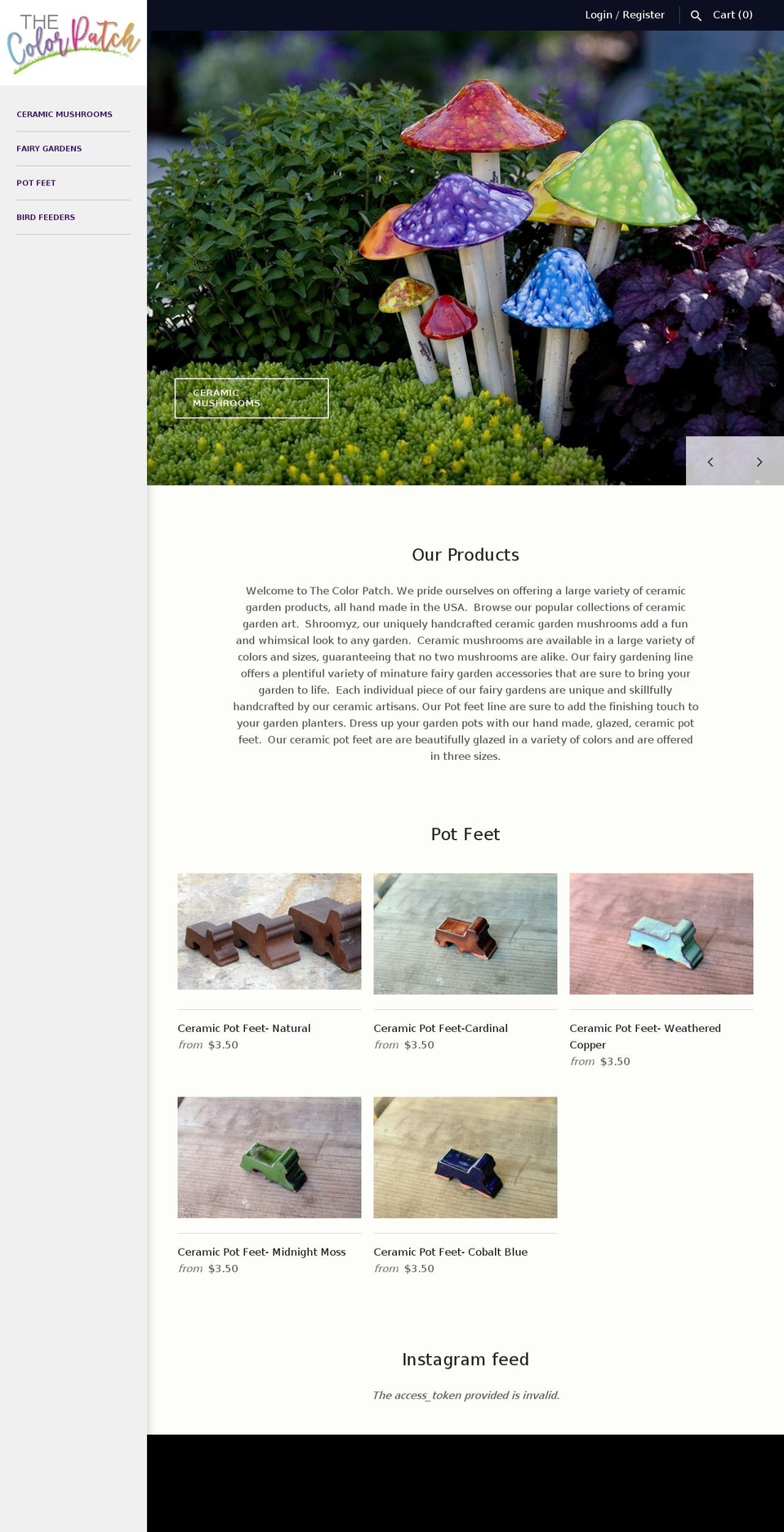 thecolorpatch.com shopify website screenshot