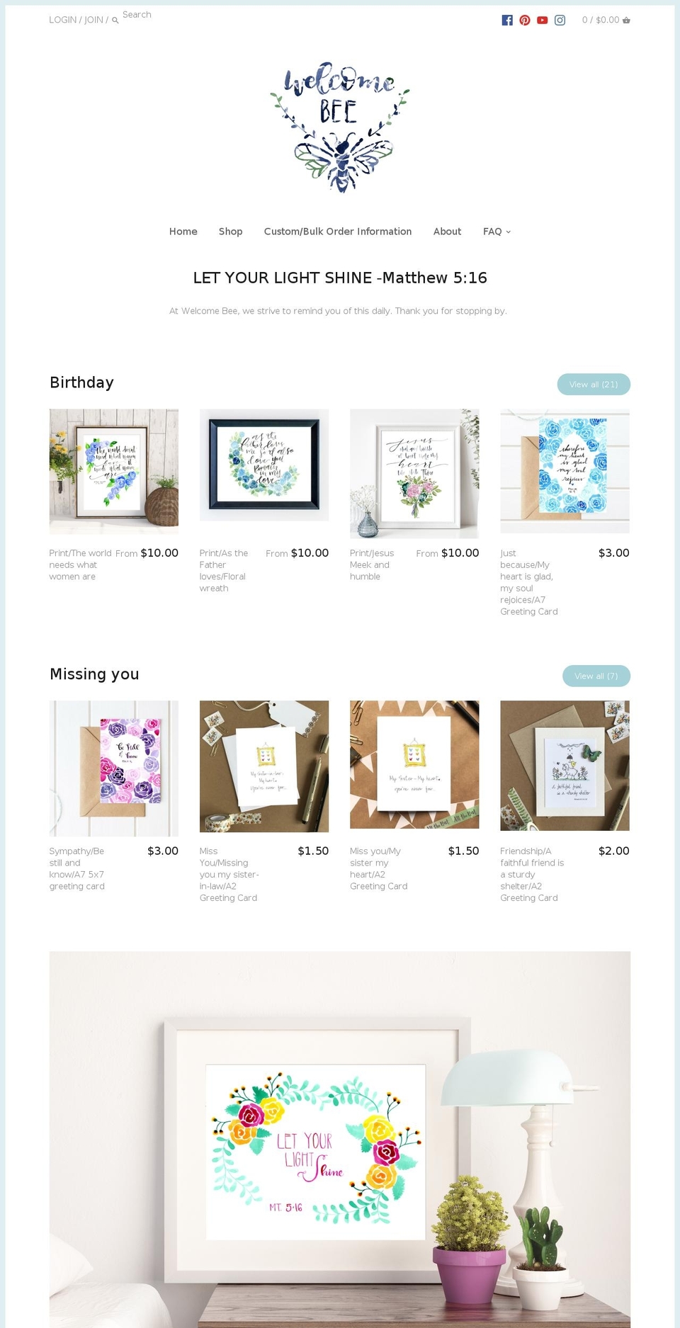 thecolorsoffaith.com — Shopify storefront screenshot