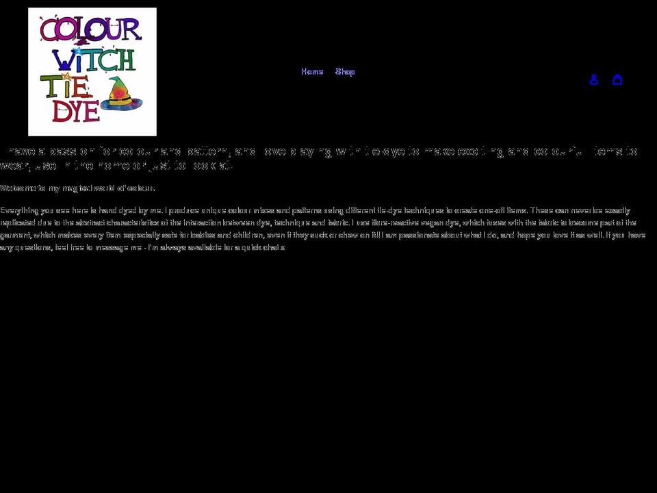 thecolourwitch.co.uk shopify website screenshot