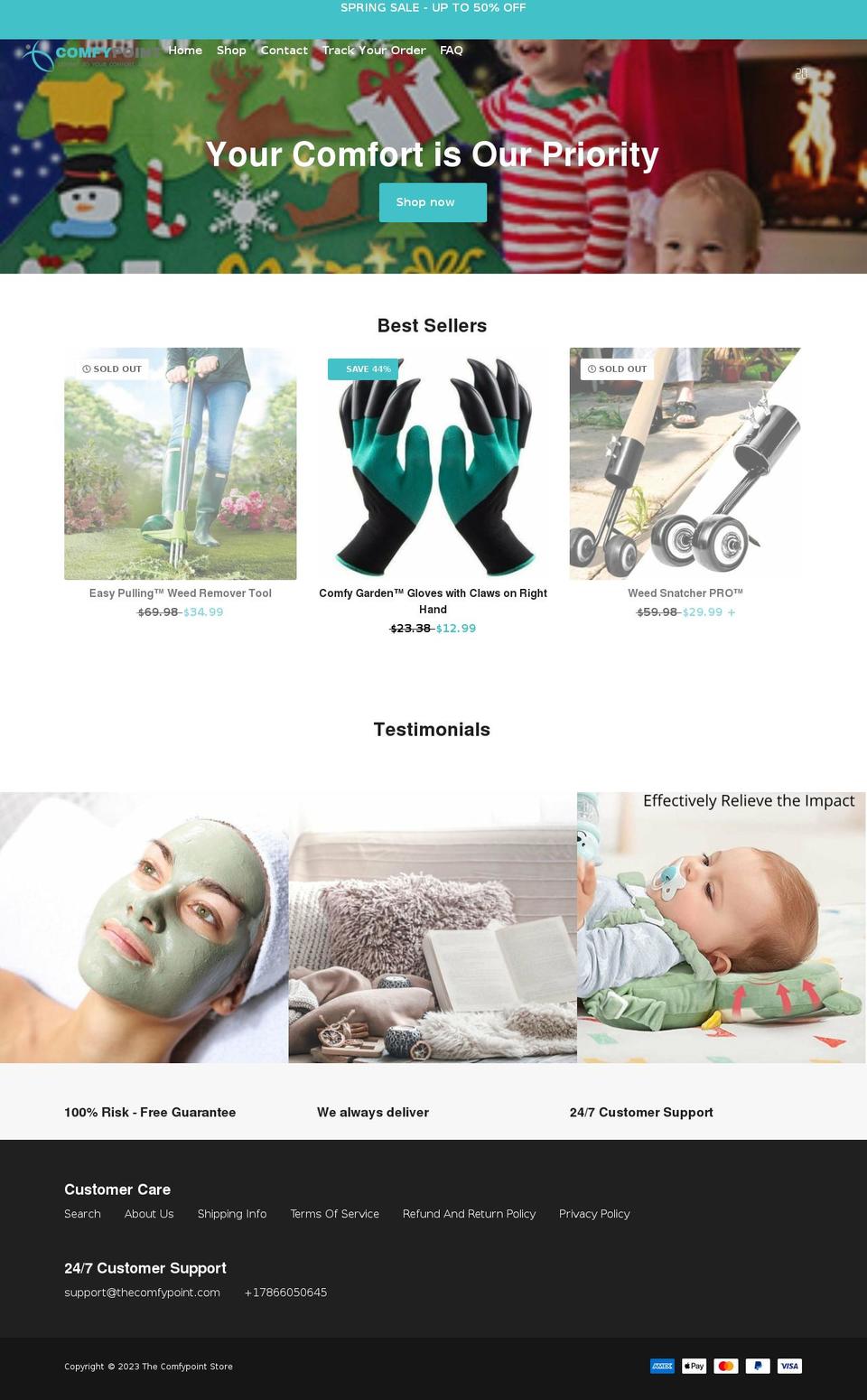 thecomfypoint.com shopify website screenshot
