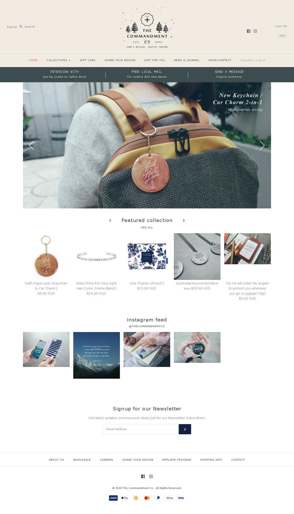 thecommandmentco.com — Shopify storefront screenshot