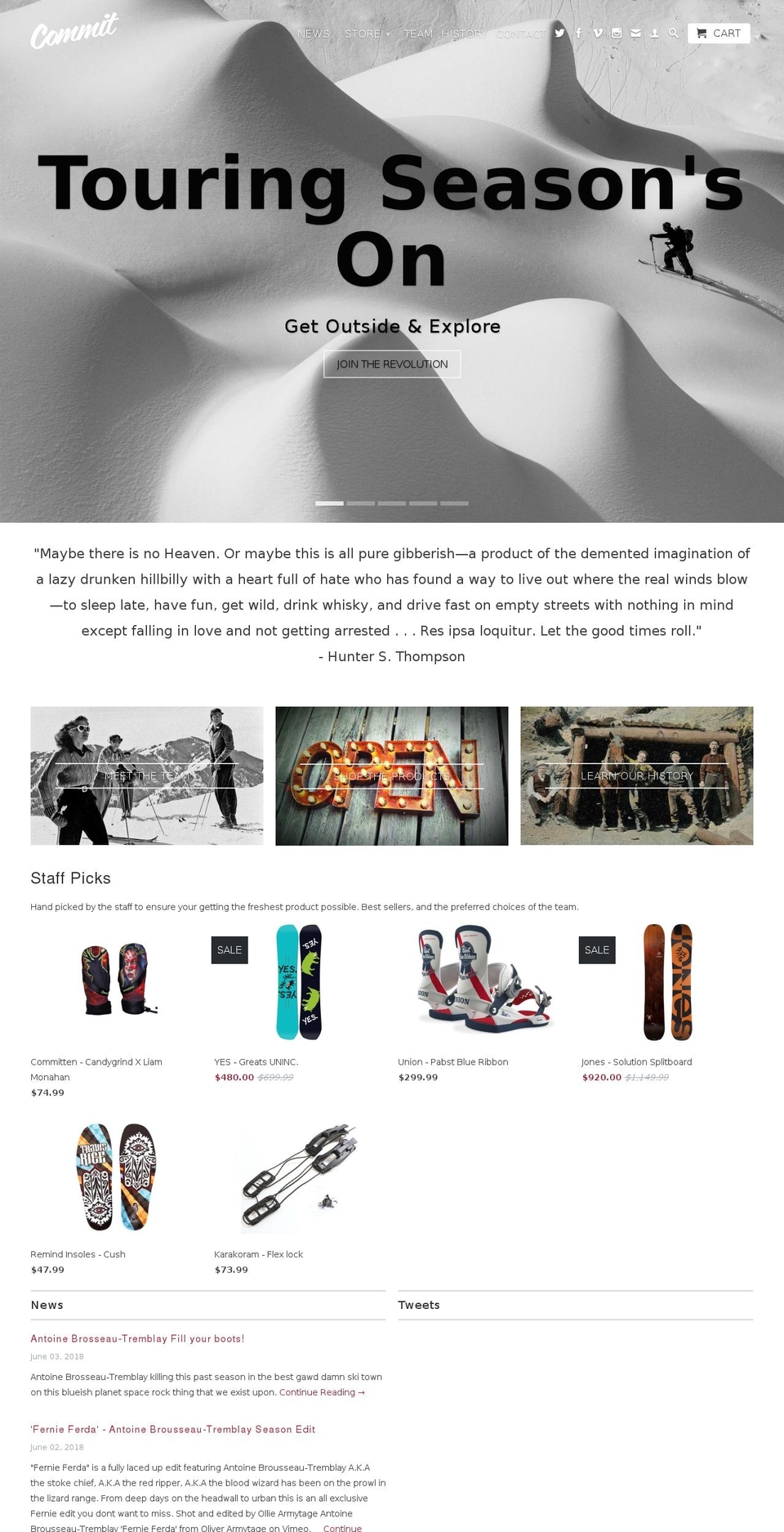 thecommitshop.com — Shopify storefront screenshot