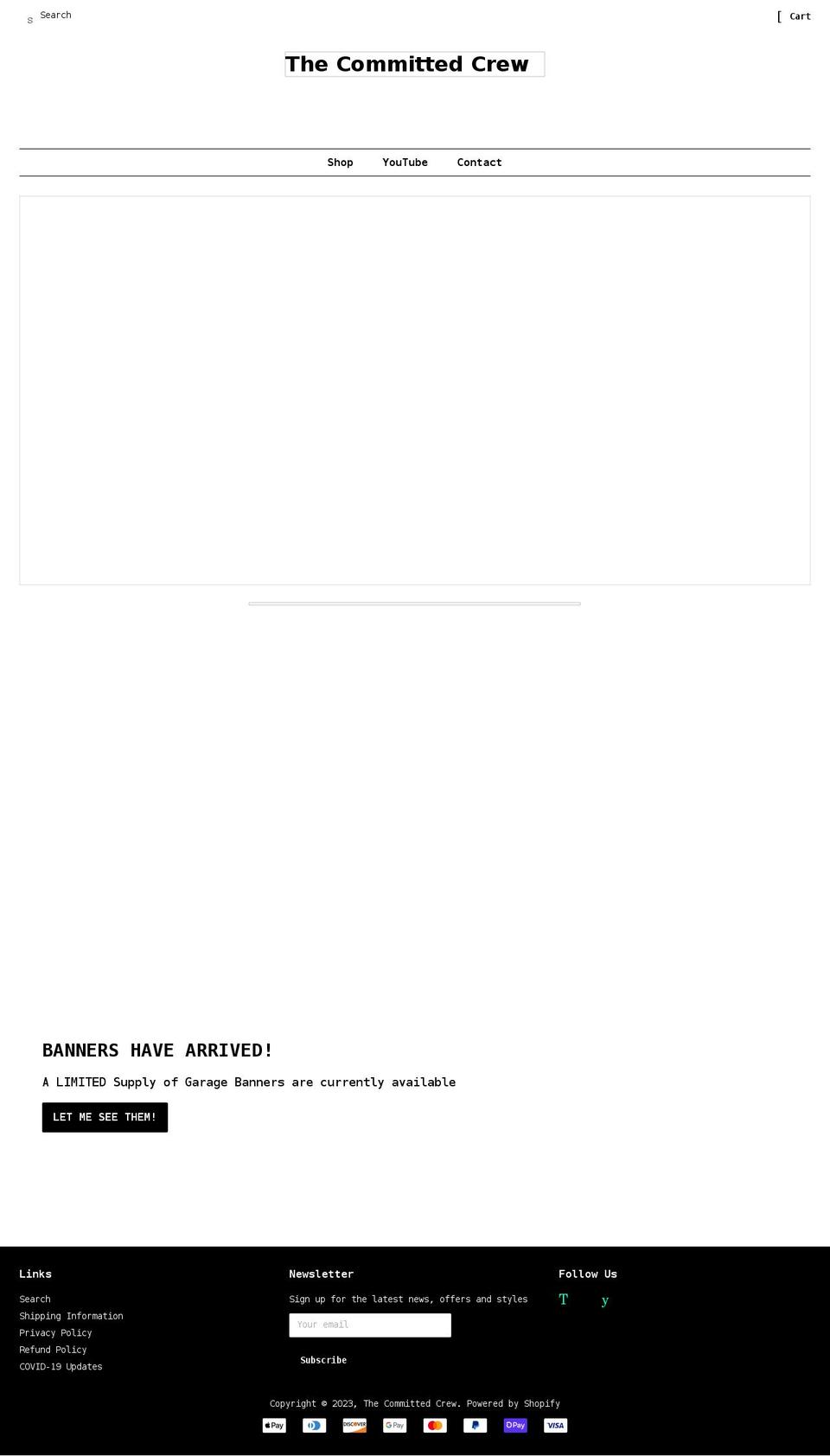 thecommittedcrew.com — Shopify storefront screenshot