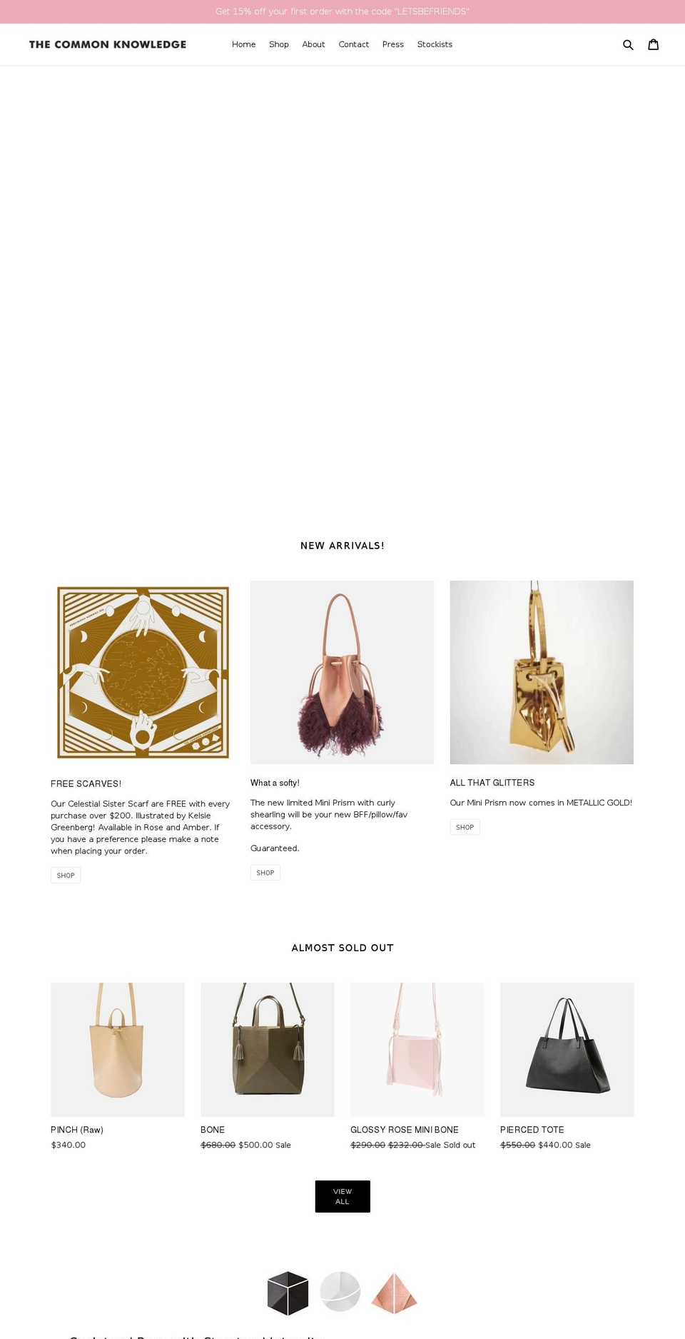 thecommonknowledge.com shopify website screenshot