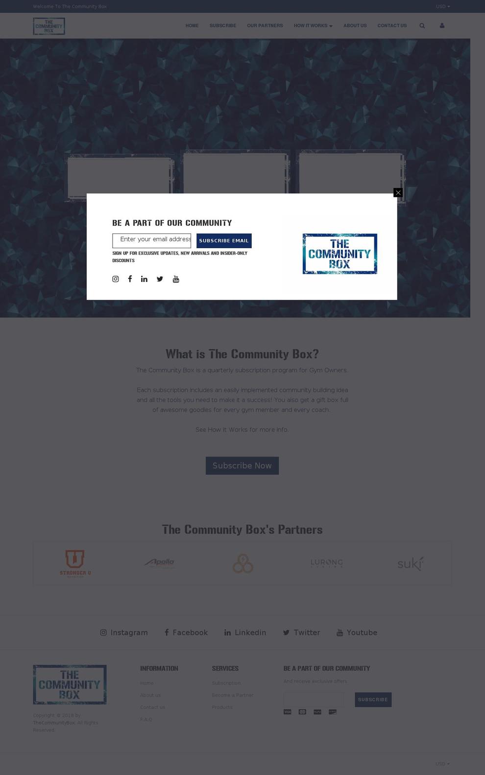 thecommunitybox.com — Shopify storefront screenshot