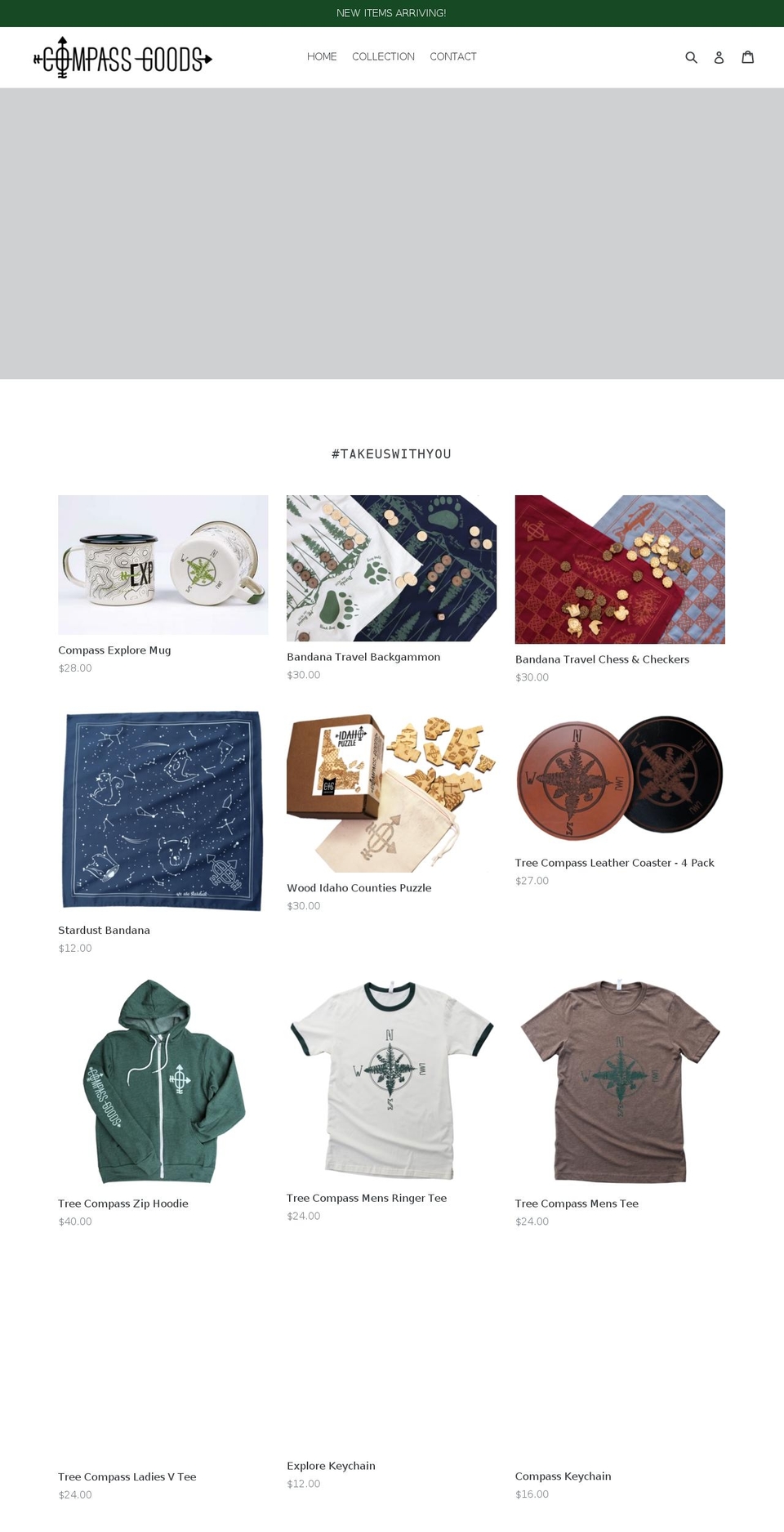 thecompassgoods.com shopify website screenshot